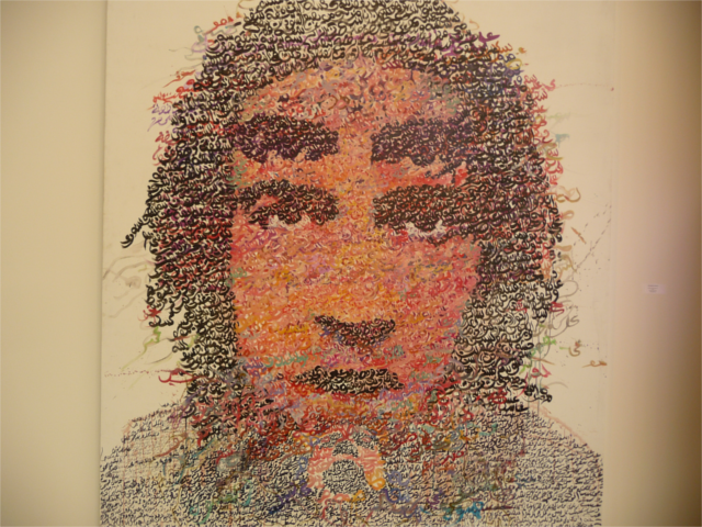 Zakaria Rahmani. Faces of your other 39, 2010. Acrylic on canvas
