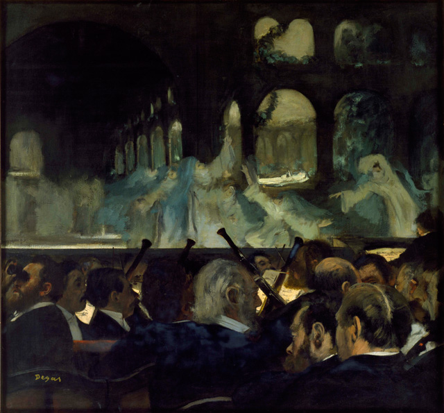 Edgar Degas: Ballet Scene from Meyerbeer's Opera 'Robert le Diable', 1876. Oil on canvas, 76.6 x 81.3 cm. Victoria & Albert Museum, London. Image copyright V&A Images / Victoria and Albert Museum, London