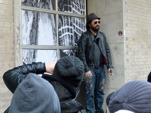 Thierry Guetta aka Mr Brainwash at the Meatpacking District in NYC during his Icons Show in 2010. Photo by [Rich Drogba