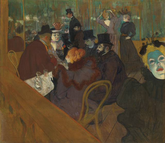 Henri de Toulouse-Lautrec (1864-1901. At the Moulin Rouge, 1892-93. Oil on canvas, 123 x 141 cm. The Art Institute of Chicago, Helen Birch Bartlett Memorial Collection)