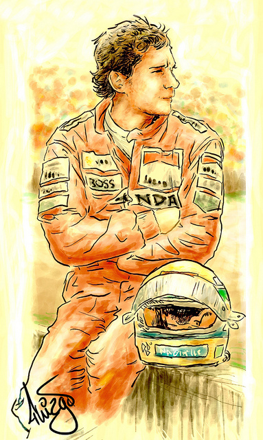 Ayrton Senna by Brazilian artist Thiago Dal Bello