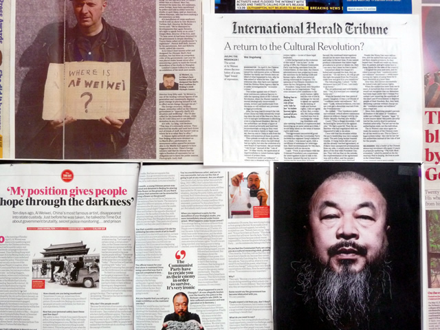 Newsclippings on Ai Weiwei